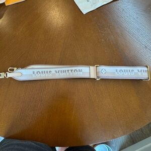 Louis Vuitton Beige and White Logo Belt